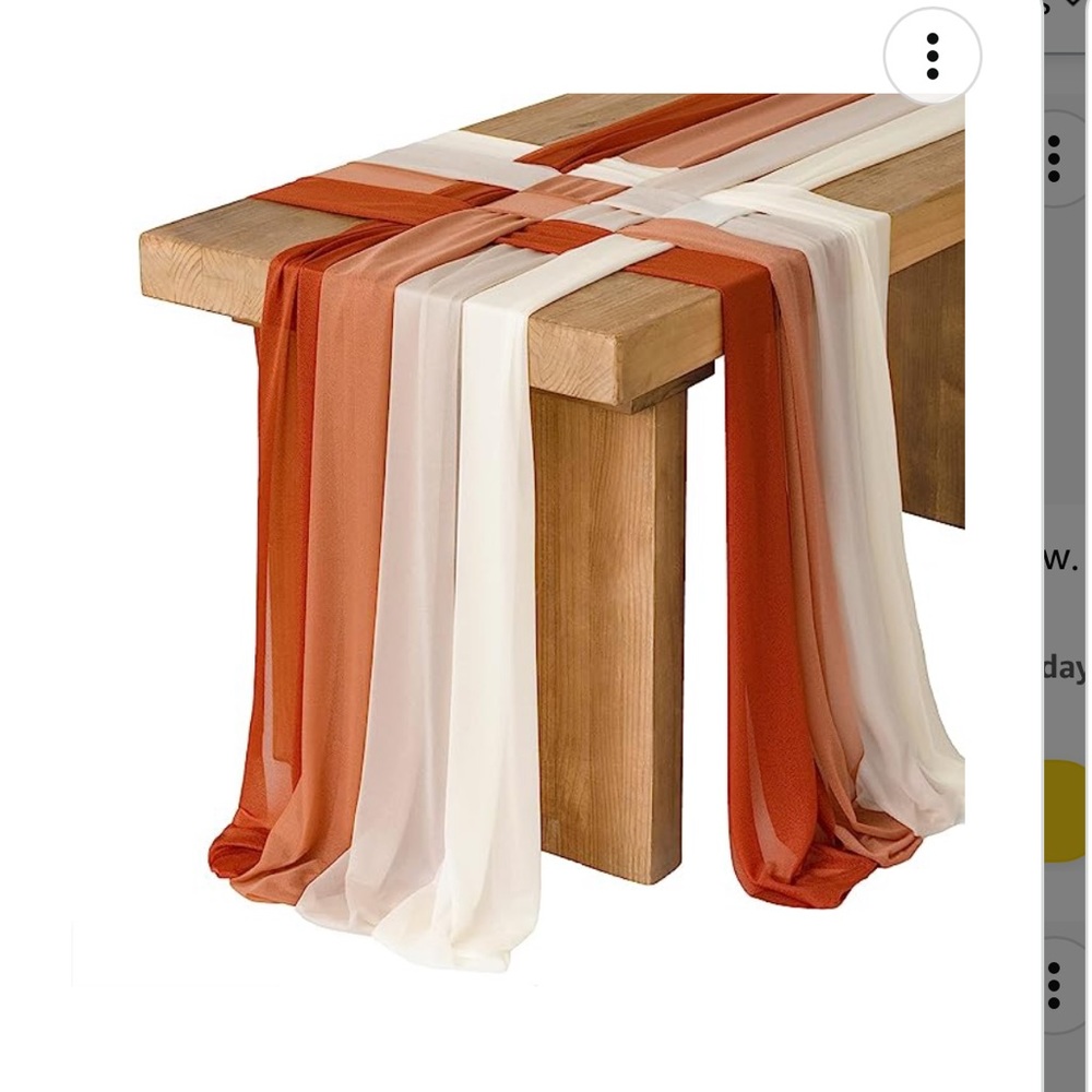 Wedding sweetheart table runner terracotta